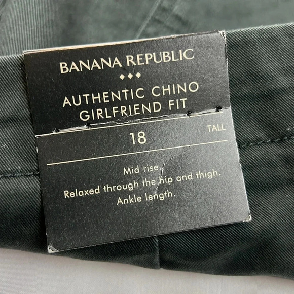 Banana Republic NEW Women's 18 Tall Authentic Chino Girlfriend Fit Utility Pant - Picture 10 of 14